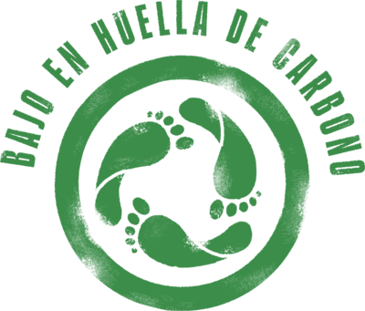 Insignia de baja huella de carbono.